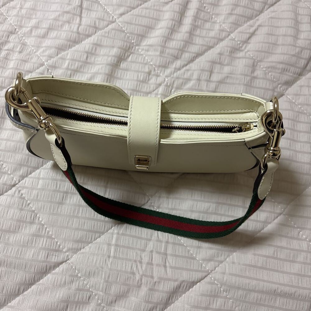 GUCCI Moonside Hobo Bag White Sherry Leather - Picture 7 of 9